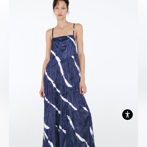 Zara Dresses & Skirts - NWT ZARA WRINKLED EFFECT TIE DYE DRESS IN SIZE M